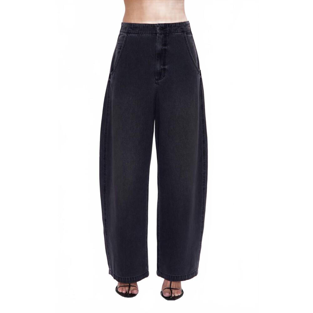 NEW PISTOLA lottie high rise bowed-leg jeans in zen - Picture 5 of 5